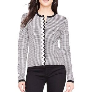 ANN TAYLOR Houndstooth Cardigan. Size Medium